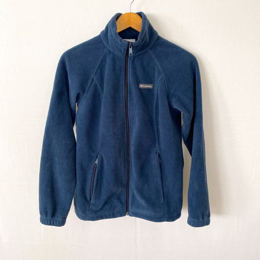Columbia Women's Small Full Zip Fleece Jacket Dark Peacock Blue